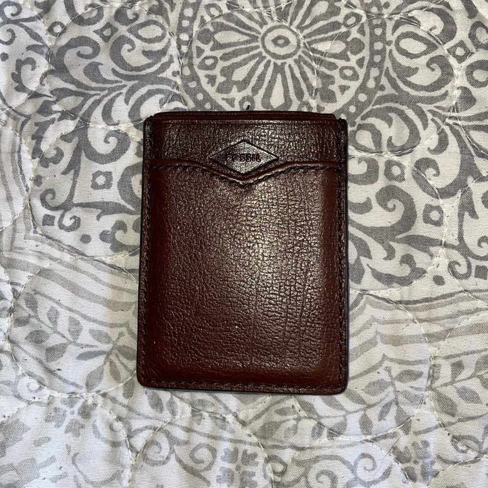 Fossil Money Clip Brown